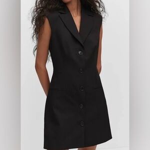 Mango Black vest dress